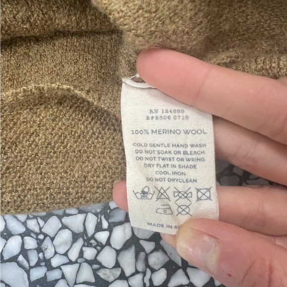 Nui Organics Augustin Merino Wool Knit Sweater- Brass, 12-18m - Picture 8 of 8